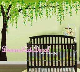 Cherry Blossom Tree Wall Decals, Nursery Mural Sticker, Home Decor - thumbnail 1