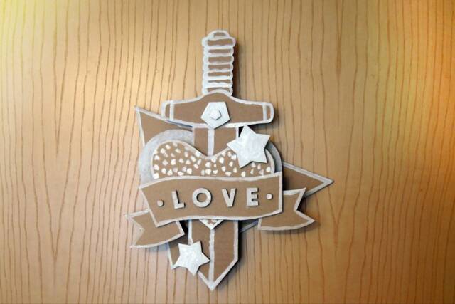 "Cardboard Wall Decor - ""Love" - image 1