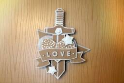 "Cardboard Wall Decor - ""Love" - thumbnail 1