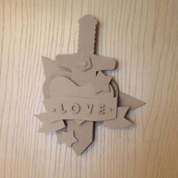 "Cardboard Wall Decor - ""Love" - thumbnail 3