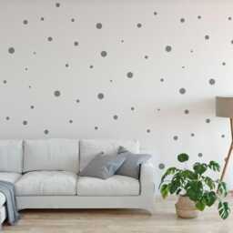 Matte Vinyl Polka Dot Wall Decals - Nursery Geometric Decor - thumbnail 3