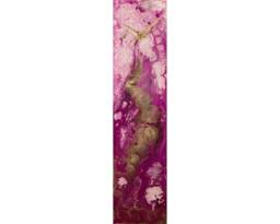 Modern Wall Clock Purple Home Decor, Abstract For Wall, Silent Non Ticking Desk/Mantle Office Glass Art