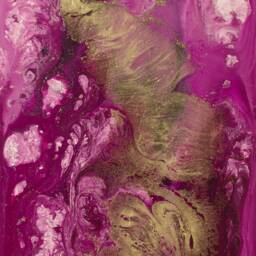 Modern Wall Clock Purple Home Decor, Abstract For Wall, Silent Non Ticking Desk/Mantle Office Glass Art - thumbnail 3