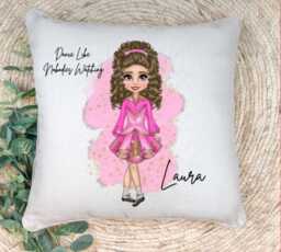 Personalized Irish Dancer Cushion Customized Character, Bedroom Decor, Gift For Her - thumbnail 1