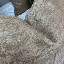"Luxury Gold Pillow, Diana Textured Rectangle Cushion Pillow Cover, Brass Designer Cover 12"" X 20" - thumbnail 2