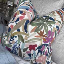 Floral Cushion Cover Penelope Dusty Mauve John Lewis Multicolour Cotton Digitally Printed Fabric - thumbnail 2