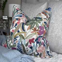 Floral Cushion Cover Penelope Dusty Mauve John Lewis Multicolour Cotton Digitally Printed Fabric - thumbnail 4