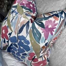 Floral Cushion Cover Penelope Dusty Mauve John Lewis Multicolour Cotton Digitally Printed Fabric - thumbnail 3