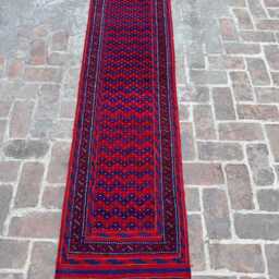 2x8 Large Handmade Wool Runner - Afghan Oriental Tribal Rug Vintage Boho Floral Turkmen Ziegler Design Kitchen, Living Room, Bedroom - thumbnail 3