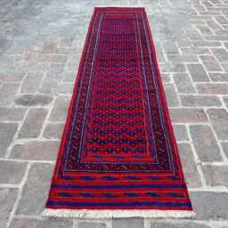 2x8 Large Handmade Wool Runner - Afghan Oriental Tribal Rug Vintage Boho Floral Turkmen Ziegler Design Kitchen, Living Room, Bedroom - thumbnail 2