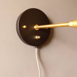 Plug-In Extended Single Cone Wall Sconce Mid Century Modern Spotlight Reading - thumbnail 2