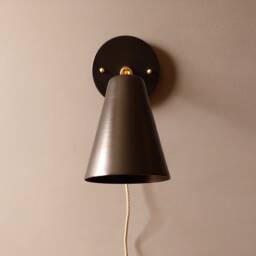 Plug-In Extended Single Cone Wall Sconce Mid Century Modern Spotlight Reading - thumbnail 3