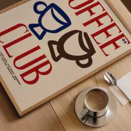 Coffee Club Print, Retro Kitchen Wall Art, Poster, Prints, Unframed - thumbnail 2