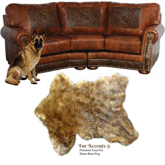 Sierra Bear Faux Fur Rug - Handmade Plush Area - image 1
