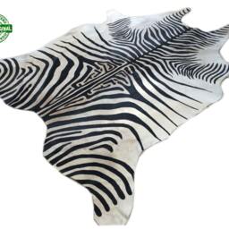 Cowhide Rug Zebra Black White Unique Tapi Peau De Vache Prints - thumbnail 2