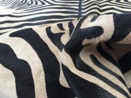 Cowhide Rug Zebra Black White Unique Tapi Peau De Vache Prints