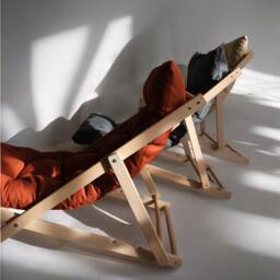 Foldable Wooden Garden Sunbed With Adjustable Backrest - Comfortable Patio Chaise Lounge For Pool, Balcony & Outdoor. Premium Chair - thumbnail 3