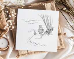 Winnie The Pooh Sympathy Card, Thinking Of You, Bereavement Sorry For Loss, Those We Love Don't Go Away, With Sympathy, Condolences - thumbnail 1