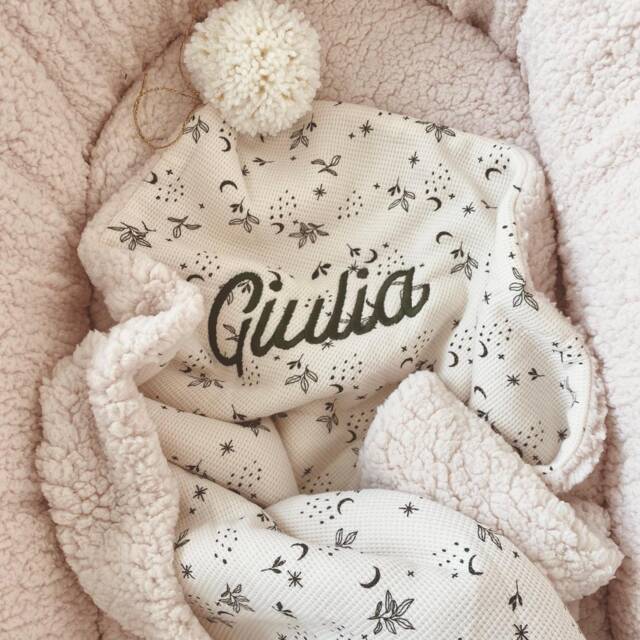 Faux Fur Baby Blanket Off White Color - image 1