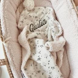 Faux Fur Baby Blanket Off White Color - thumbnail 4
