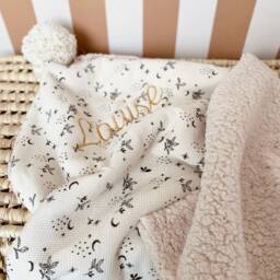 Faux Fur Baby Blanket Off White Color - thumbnail 2