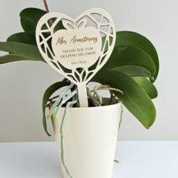 Personalised Plant Marker, Wooden Gift Stake For Mum Teacher Friend - thumbnail 3