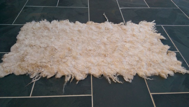 Contemporary Felted Light Brown Rug/Felted Eco Throw Cruelty Free Sheep Home Decor Wallhanging - image 1