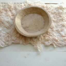 Contemporary Felted Light Brown Rug/Felted Eco Throw Cruelty Free Sheep Home Decor Wallhanging - thumbnail 3
