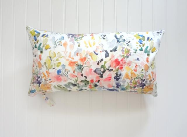 Abstract Floral Flow Pillow Cover, Watercolor Decor, 12x21, 12x26, 14x20, 18x18, 20x20, 22x22, 24x24 - image 1