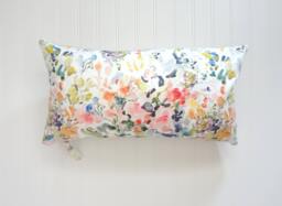 Abstract Floral Flow Pillow Cover, Watercolor Decor, 12x21, 12x26, 14x20, 18x18, 20x20, 22x22, 24x24 - thumbnail 1