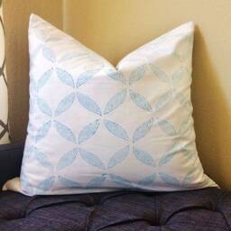 Blue & White Pillow Cover, 20x20 Cover Blue, Cushion Covers, Decorative Throw Pillow, Blue Pillows, Pillows - thumbnail 1