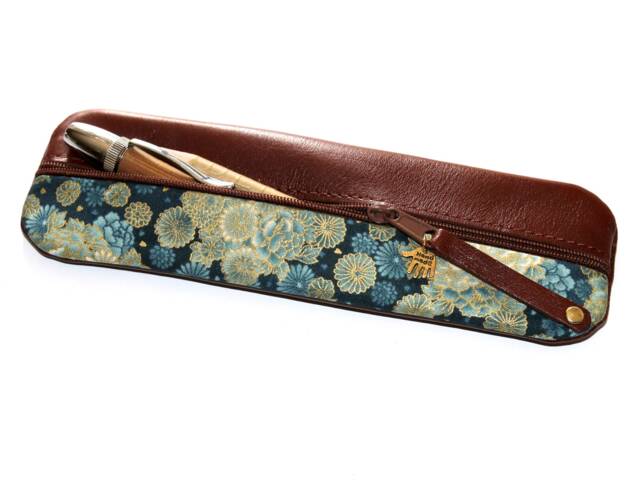 Japanese Leather Pen Pouch Fabric Pencil Case Japanese Leather - image 1
