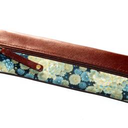 Japanese Leather Pen Pouch Fabric Pencil Case Japanese Leather - thumbnail 3