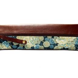 Japanese Leather Pen Pouch Fabric Pencil Case Japanese Leather - thumbnail 4