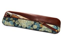 Japanese Leather Pen Pouch Fabric Pencil Case Japanese Leather - thumbnail 1