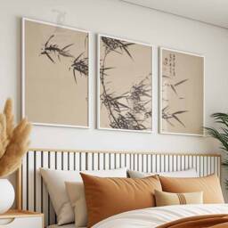 Japanese Set Of 3 Floral Posters, Art Prints, Katsushika Hokusai Wall Art, Ogata Korin Decor, Gift - thumbnail 2