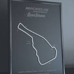 Road Atlanta Circuit - Full Metal Wall Art Frame F1 Gifts Room Decor Christmas Gift Raceway Hanging - thumbnail 2