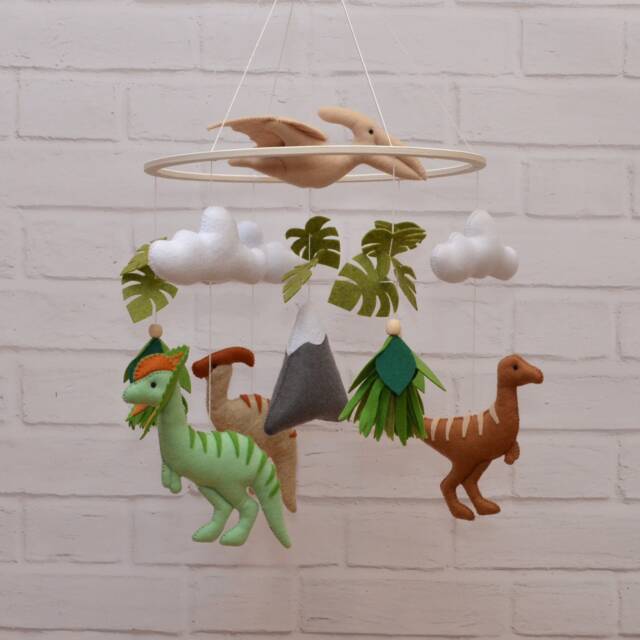Baby Mobile Dinosaur. Shower Gift Nursery Decor Newborn Dino. Crib - image 1