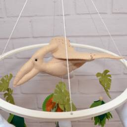 Baby Mobile Dinosaur. Shower Gift Nursery Decor Newborn Dino. Crib - thumbnail 3