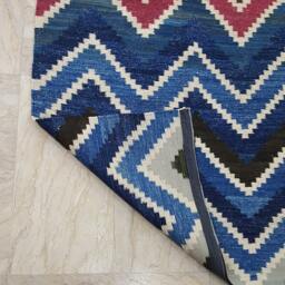 "Colorful Kilim Rug, Modern Multicolour Carpet, New Handmade Woolen Colorful Rug. Size6'8"" X 9'9" - thumbnail 3