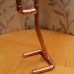 Hand Made Copper Candlestick Holder - thumbnail 2