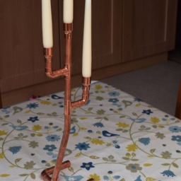Hand Made Copper Candlestick Holder - thumbnail 4