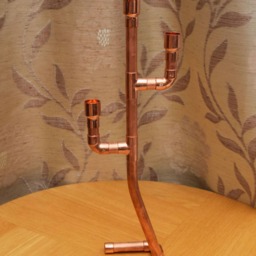 Hand Made Copper Candlestick Holder - thumbnail 3