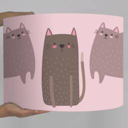 Lampshade Kids Lamp Cats Nursery Living Room - thumbnail 2