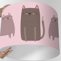 Lampshade Kids Lamp Cats Nursery Living Room - thumbnail 3