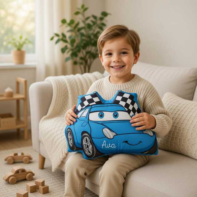 Personalized Lightning Mcqueen Pillows, Cars Pixar Pillow, Decorative Pillows For Kids Rooms, Cushions With Name - image 1
