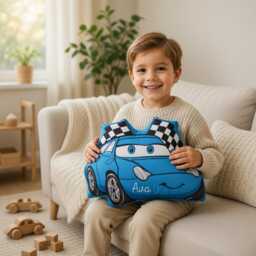 Personalized Lightning Mcqueen Pillows, Cars Pixar Pillow, Decorative Pillows For Kids Rooms, Cushions With Name - thumbnail 1