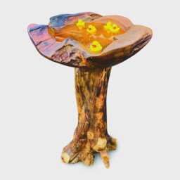 Large Teak Root Bird Bath - 120cm Tall - Hand Carved, Natural Wood