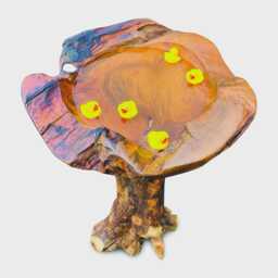 Large Teak Root Bird Bath - 120cm Tall - Hand Carved, Natural Wood - thumbnail 2