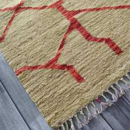 Nordic Runner Kilim Rug, Modern Artisan Scandinavian Afghan Turkish Abstract Art Wool Rug 206x69 cm - thumbnail 2